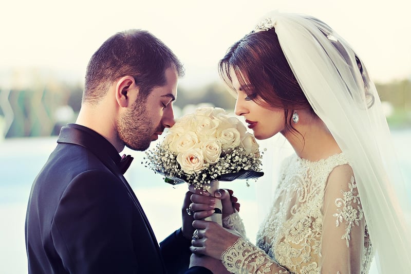 Bride and Groom under the Moon